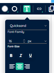 ToggleList picker inside the toolbar